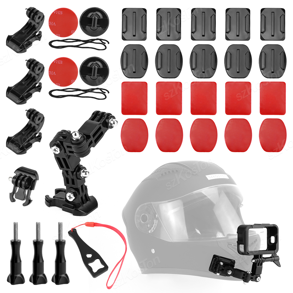 Gopro Action Camera Hero 13 Black - Motorcycle Helmet Chin Mount Kits for