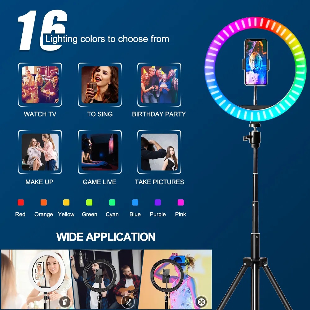 10 Inch RGB Ring Light With Re - đánh giá và giá Photography Lighting System