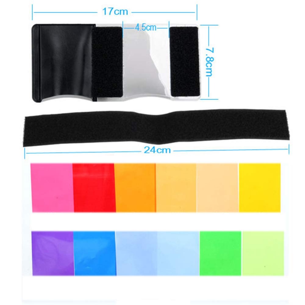 12 Colors Camera Flash Gels Li - đánh giá và giá Photography Lighting For Portraits