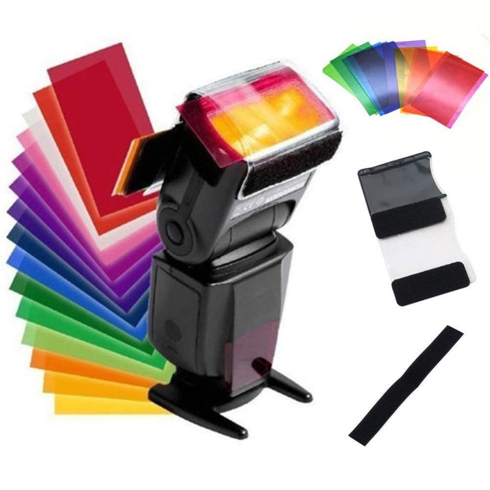 12 Colors Camera Flash Gels Li - đánh giá và giá Photography Lighting For Portraits