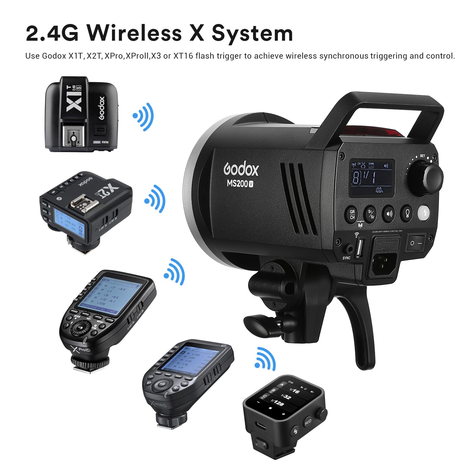 Godox MS200V Studio Strobe Fla - đánh giá và giá Photography Lighting For Portraits