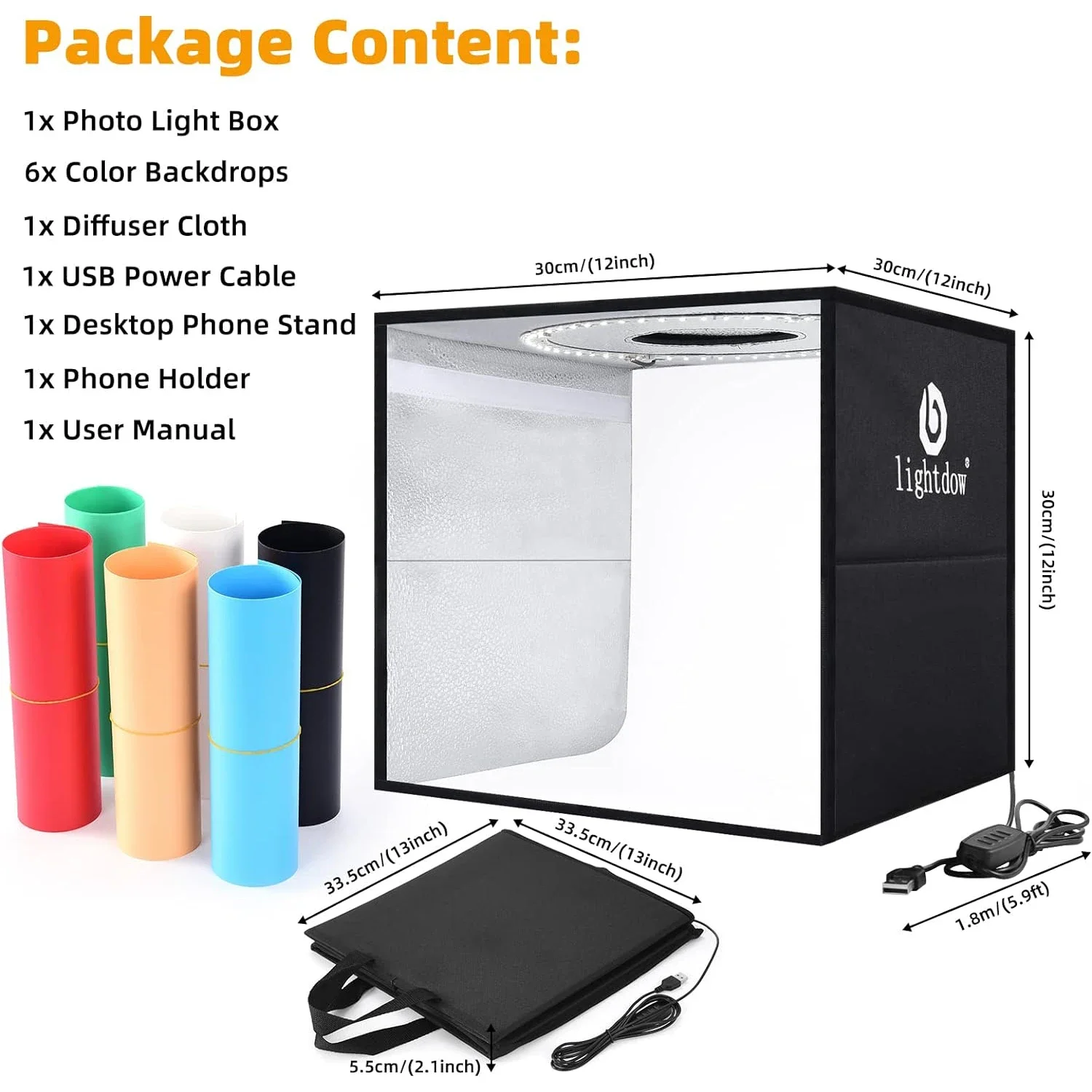 Lightdow Dimmable Photo Box LE - đánh giá và giá Photography Lighting For Products